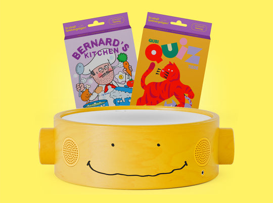 Family Game Night bundle: Qubitunes starter set + Bernard's Kitchen + Qubi Quiz Animals banner